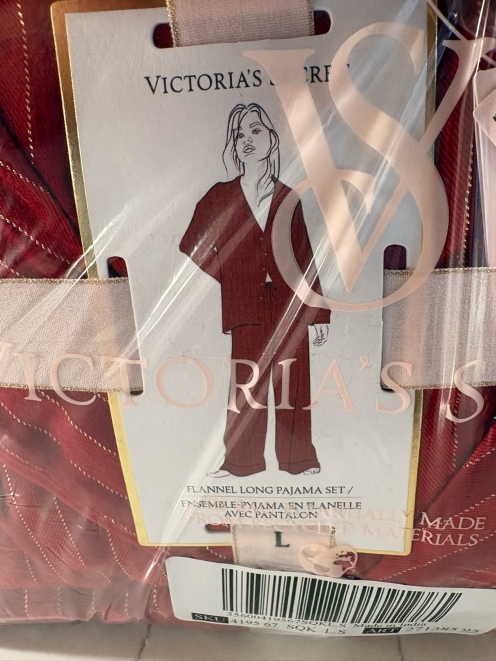 Victoria's Secret Red Plaid Flannel Pajama Set